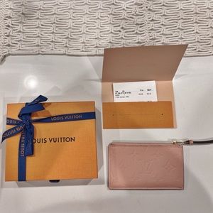 louis vuitton blush pink card holder